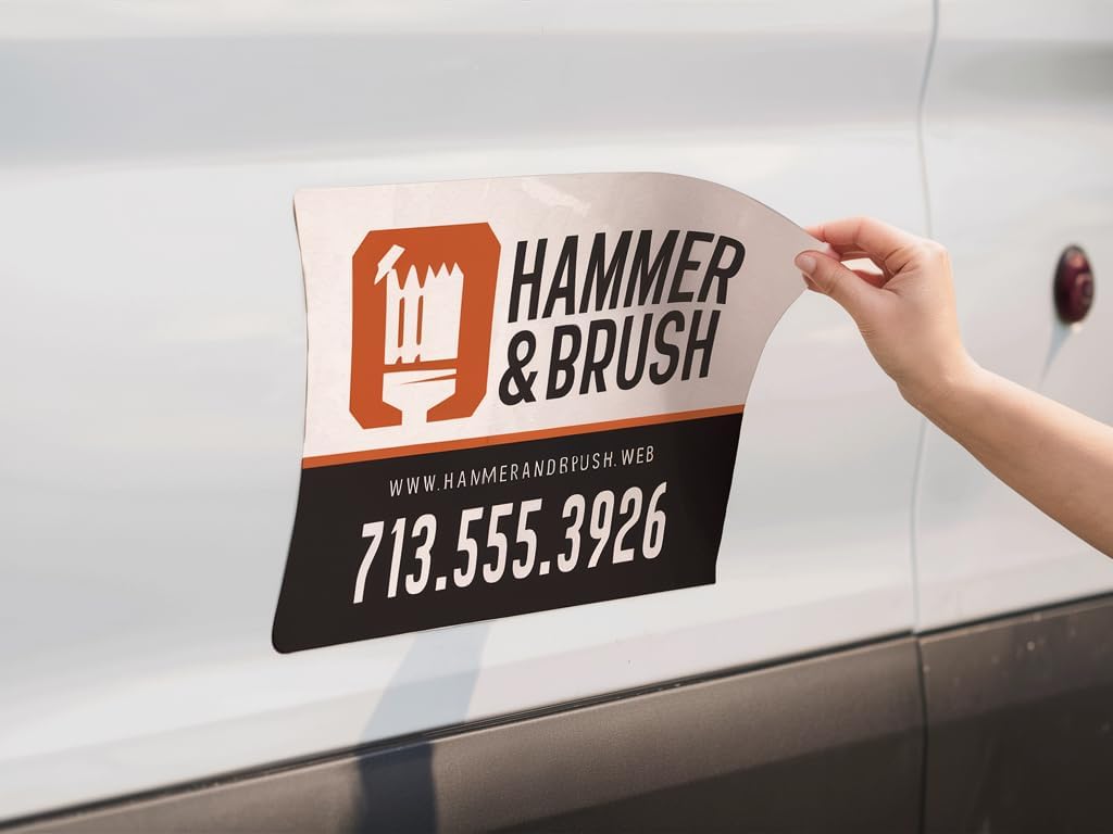 2 Pack (12in x 24in) Custom Car Magnets for Business - Personalized Magnetic Signs for Vehicles and Fridge. Custom Magnetic Signs for Cars, and Magnetic Solutions for Business Promotion.