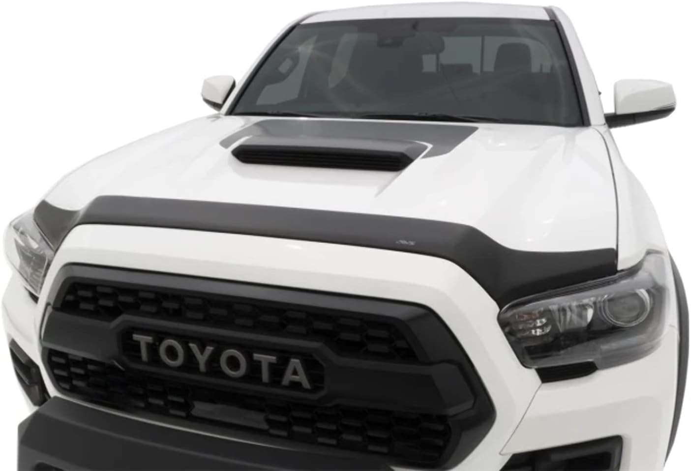 Auto Ventshade [AVS] Aeroskin Hood Protector | Fits 2016 - 2023 Toyota Tacoma | Low Profile Deflector / Bug Shield - 1 pc., Matte Black | 377079