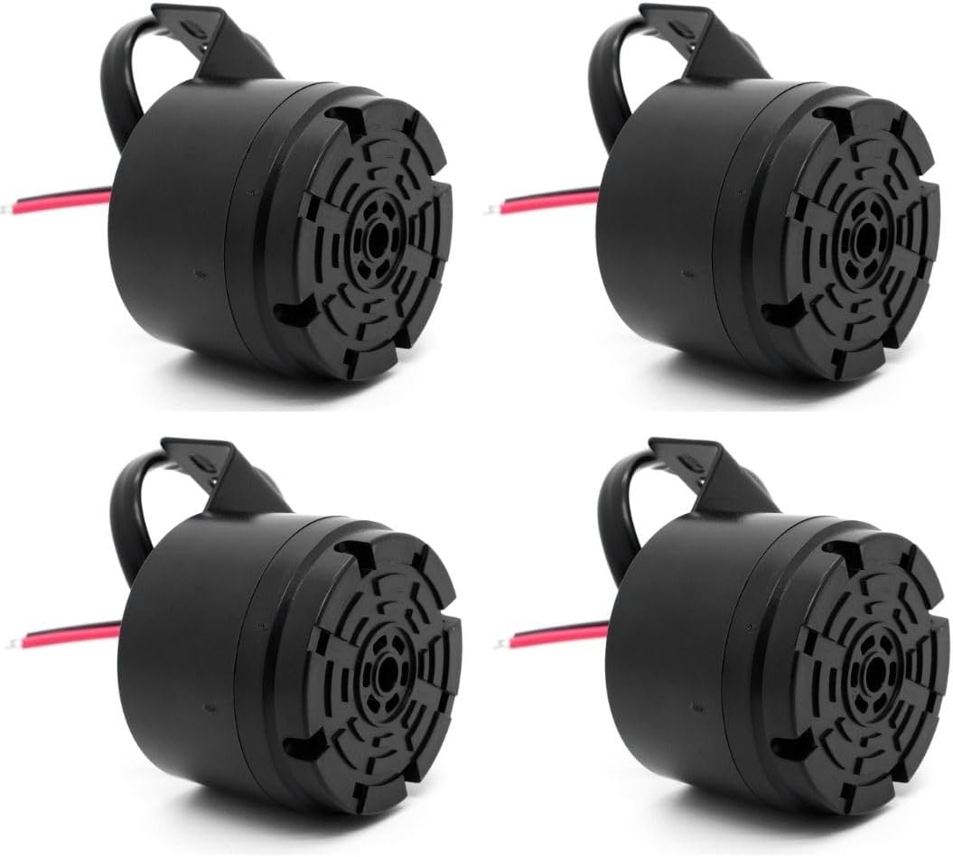Universal 12-24V 100dB Waterproof Back-Up Alarm (Black-4 PCS)