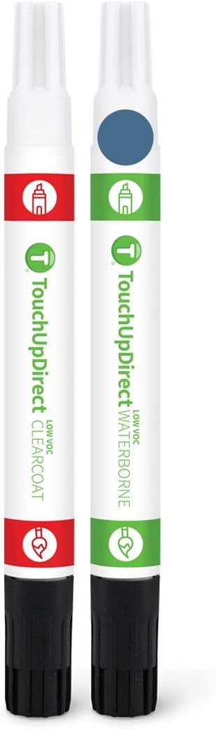 TouchUpDirect 8T0 Blazing Blue Metallic Compatible with Toyota Exact Match Touch Up Paint Combo - Essential Kit