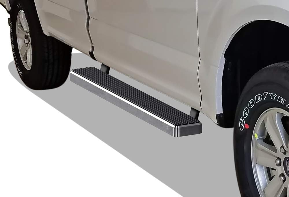 APS (304 Stainless Steel Polished Silver 5 inches) Running Boards Nerf Bars Side Steps Compatible with Ford F150 2015-2025 Regular Cab & F-250 F-350 Super Duty 2017-2025
