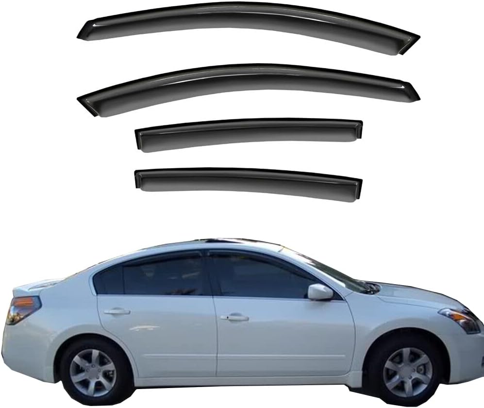 Smoke Sun/Rain Guards Window Visors Compatible with Maxima 2004-2008 Wind Deflector 4pcs 94017