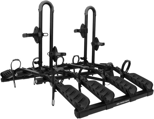 Hollywood Racks Destination 4 Hitch Bike Rack, Lightweight, Black - Platform Style Bike Rack for Car Carries up to 4 Bikes for Safe, Secure Transport - Fits Most Bike Styles, Sizes and Models