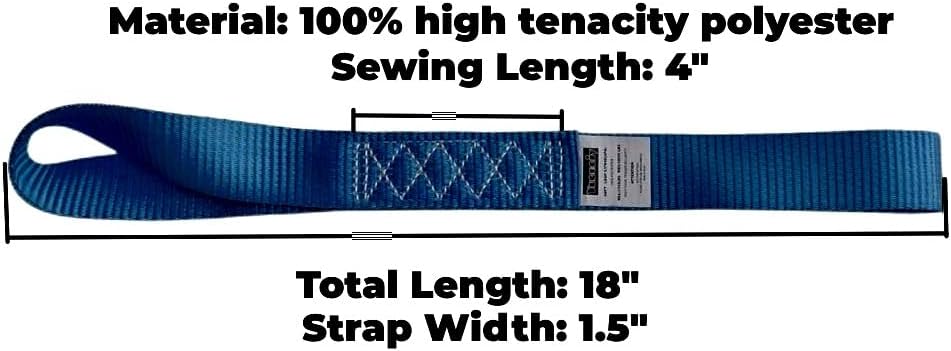 Heavy Duty Soft Loop Tie Down Straps (4PK) 1.5 inches 18 inches 10,000 LBS Breaking Strength Soft tie Downs for Motorcycle, ATV, UTV, Bicycle and Trailer