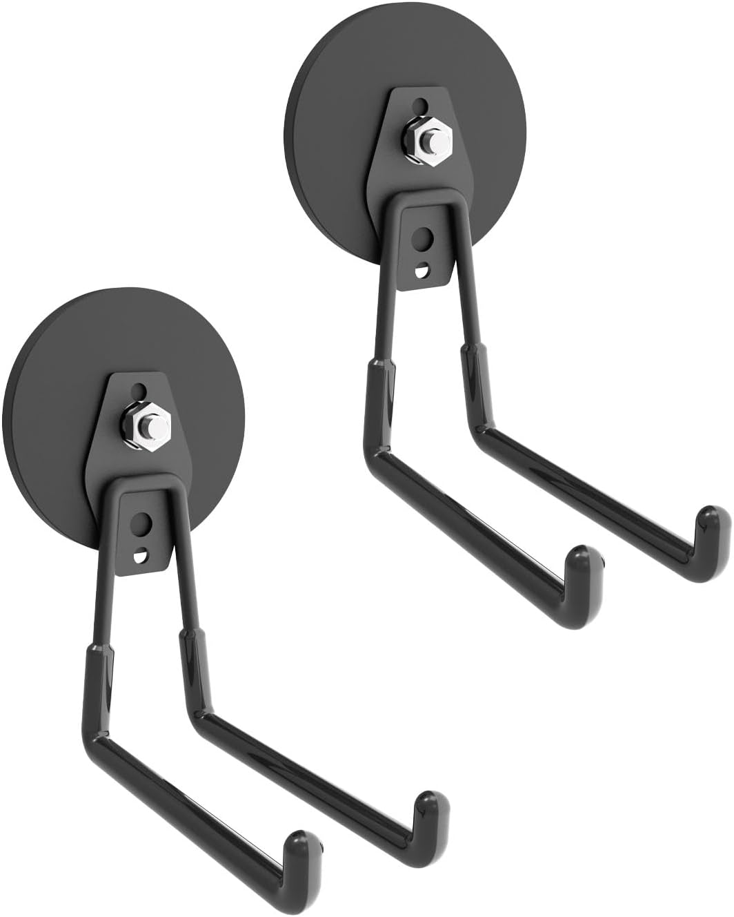 Large Strong Magnetic Hooks,Heavy Duty Magnet Hook, Black Magnetic Garage Hook for Metal Cabinet Pegboard Garage Warehouse Shelve,Heavy Duty Storage Magnetic Utility Hooks (2 Pack)