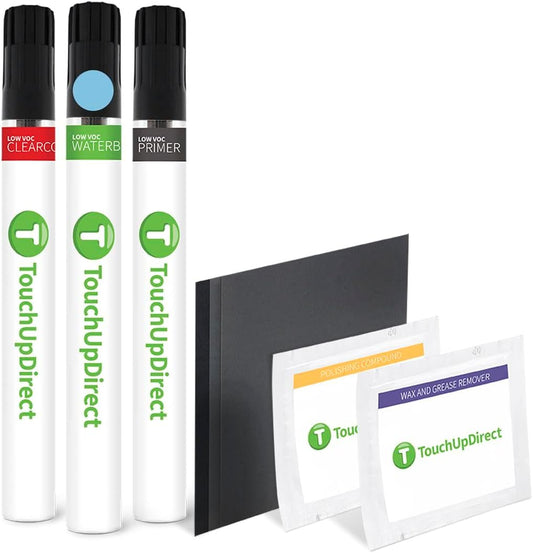 TouchUpDirect 8X0 Heritage Blue Compatible with Toyota Exact Match Touch Up Paint Brush - Platinum Kit