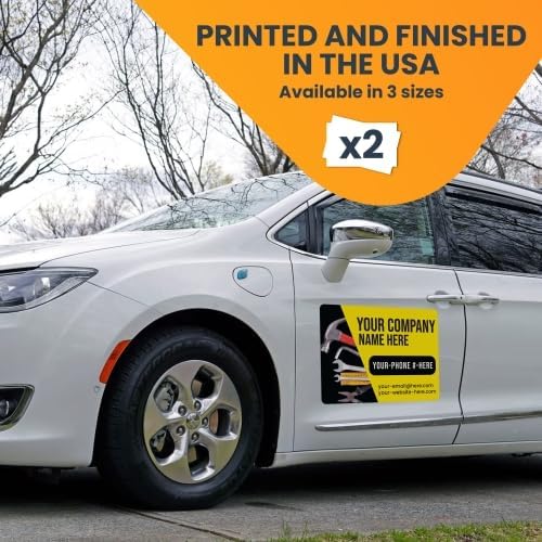 Magnet Me Up Customizable and Personalized Automotive Magnet Decals (12”x18” Builder Rectangle)