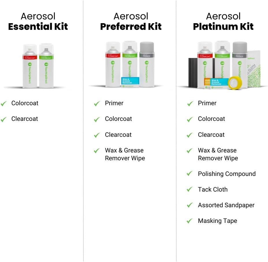 TouchUpDirect 4Z0 Terra Compatible with Toyota Exact Match Touch Up Paint Aerosol - Platinum Kit