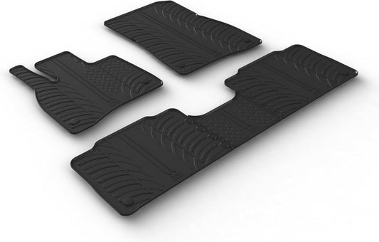 Gledring USA Custom Fit All-Weather Rubber Floor Mats Intended for Mercedes Benz EQS (V297) 2022-2025, No Trimming Required, Tailored Custom Fit, Protects from Rain, Mud, & Snow