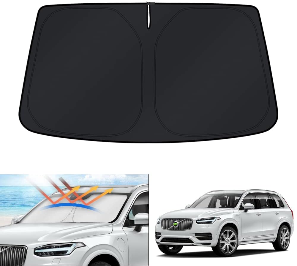 KUST Windshield Sun Shade for 2016-2025 2026 Volvo XC90 Accessories Sunshade Window Sun Visor Protector Foldable Blocks UV Rays Keep Your Car Cooler