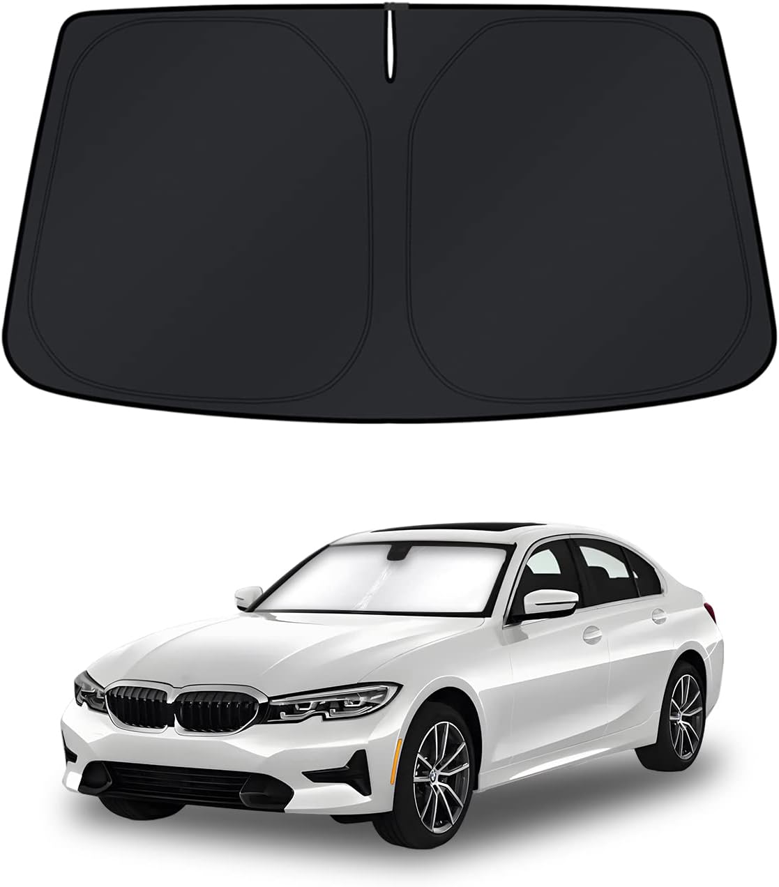 KUST Windshield Sun Shade for BMW 3 Series Accessories 2019-2025 2026 Window Shade Sun Visor Cover Foldable Blocks UV Rays Keep Your Car Cooler