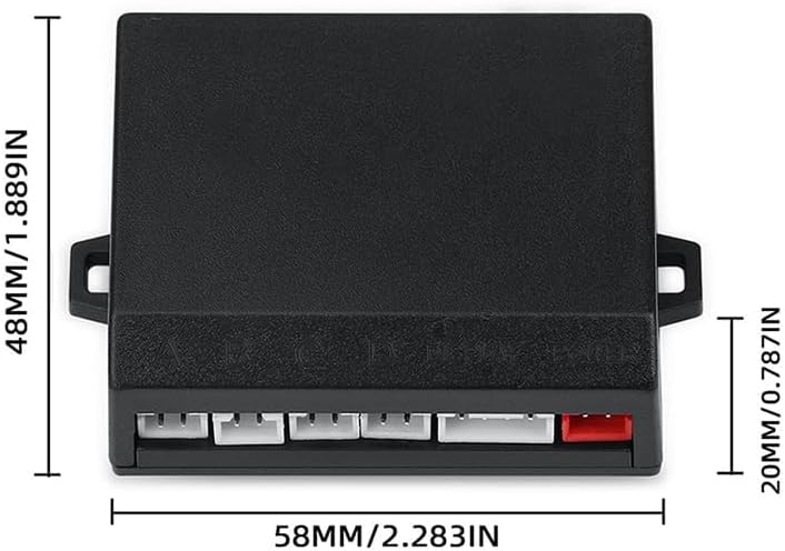 Car Reverse Backup Parking Sensor Radar System, The LED Display with 3 Colors can Both Shows Distance Data and warn You with beep Sound Adjustable Volume Compact and Easy to Install（Blue）