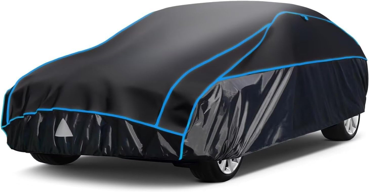 Hail Protector Car Cover, Outdoor Anti Hail Car Covers Thick Multi-Layered EVA, Hail Proof Car Cover Waterproof All Weather, Hail Protection Padded Fit Sedan/Coupe (Length 186 to 193 inch
