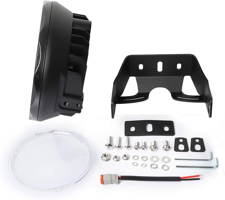 EXZEIT 9 Inch LED Round Driving Lights, 128W 20480 Lumens Offroad Fog Lights for Jeep Wrangler Trucks Toyota Pickup GMC SUV Ford