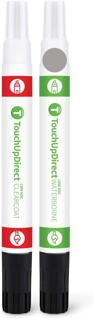 TouchUpDirect 1K0 Silver Knockout Metallic Compatible with Toyota Exact Match Touch Up Paint Combo - Essential Kit