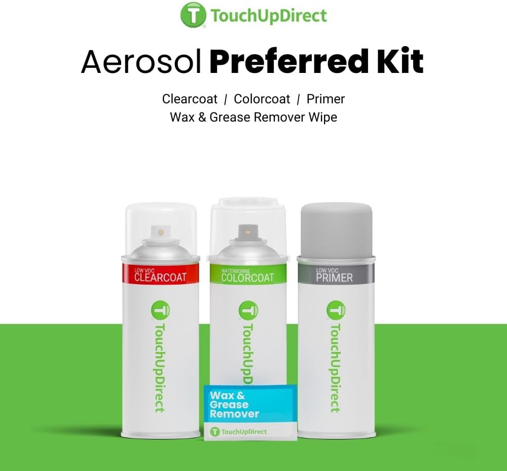 TouchUpDirect 1H1 Gray/Predawn Gray Metallic Compatible with Toyota Exact Match Touch Up Paint Aerosol - Preferred Kit