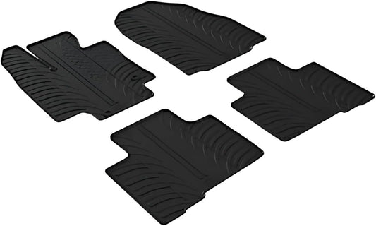 Gledring USA Custom Fit All-Weather Rubber Floor Mats Intended for Toyota Highlander & Hybrid 2020-2022, No Trimming Required, Tailored Custom Fit, Protects from Rain, Mud & Snow