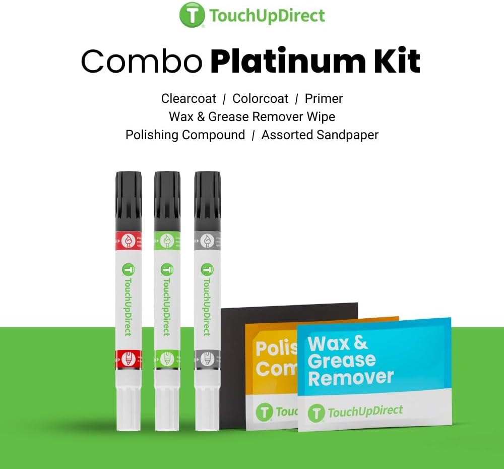 TouchUpDirect D09 Refraction Compatible with Toyota Exact Match Touch Up Paint Combo - Platinum Kit