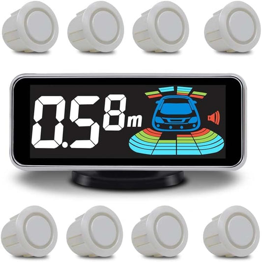 Backup Parktronic System Car Auto Vehicle Reverse with 8 Parking Sensors kit Distance Detection LCD Distance Display Sound Warning …