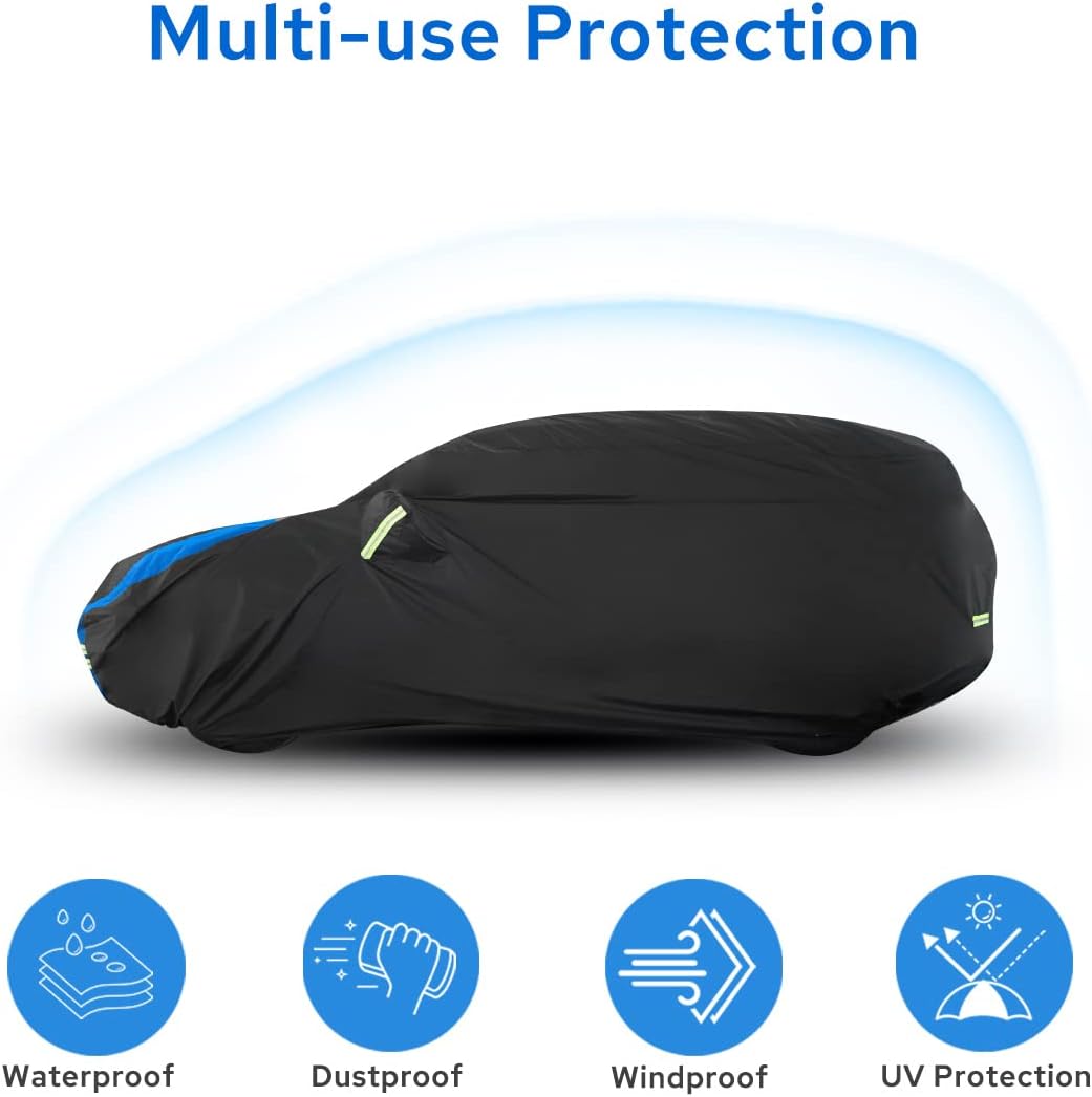 Avecrew Car Cover Custom Fit for Benz GLC, Waterproof All Weather Full Exterior Cover Rain Snow UV Protection Cover with Side Door Zipper Design