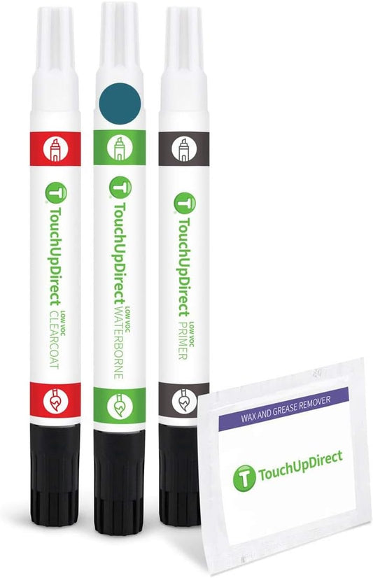 TouchUpDirect 8T7 Blue Streak Metallic Compatible with Toyota Exact Match Touch Up Paint Combo - Preferred Kit
