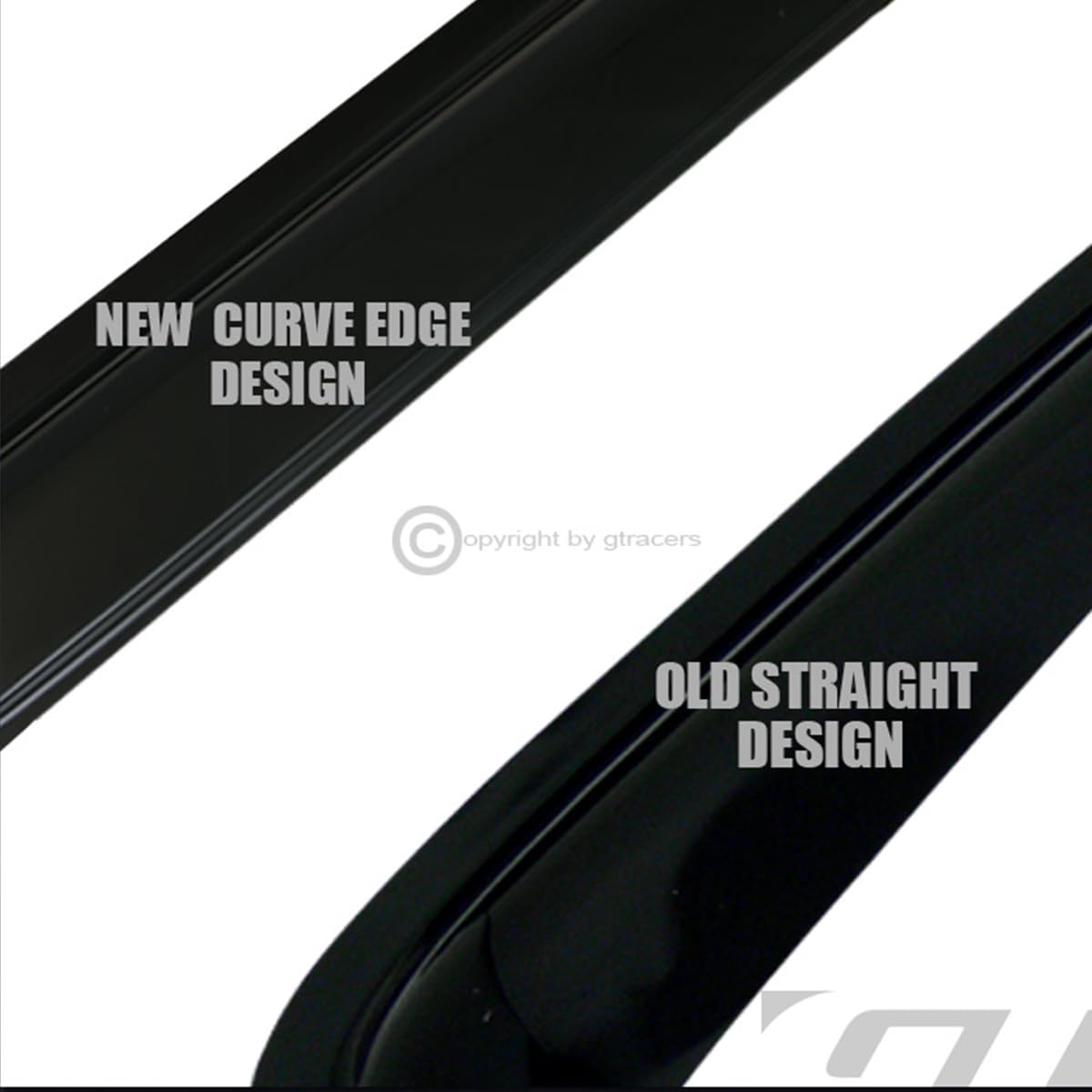 Dark Smoke Tint Window Visors Front Rear Deflector Sun/Rain/Wind Guards Shade for 1995-2004 Compatible with Toyota Tacoma - 2pcs