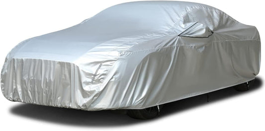 Tecoom Sport Car Cover Waterproof UV-Proof Windproof for All Weather Indoor Outdoor Mirror Pockets Fit 183-193 Inches Length Coupe/Convertible/Sport Car Fit for Ford Mustang, Chevy Camaro etc.