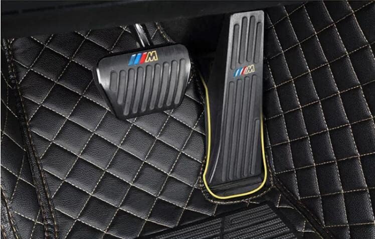 Custom All-Weather Protection Leather Car Floor Mats for Cars Sedan SUV Sports Car Waterproof Floor Mat (Black+red)