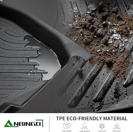 ANBINGO® Floor Mats Custom for Ford Fusion 2013-2016，Fusion All Weather Car Mat, Fusion Floor Liner, TPE Rubber Liners for Ford Fusion Accessories