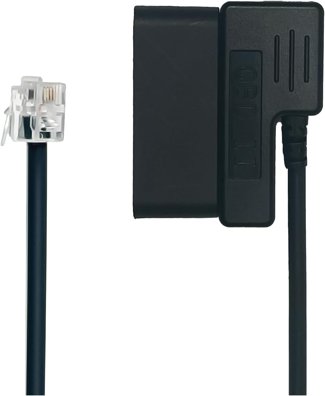 Escort Radar Detector Power Cord, OBDII to RJ11 Cable Radar Detectors: MAX 360, MAX 360c, IX, IXc, 9500 IX, MAX II, MAX 3, MAX 4, MAX 360c MKII, MAX 360 MKII, MAXcam 360c, and Redline 360c