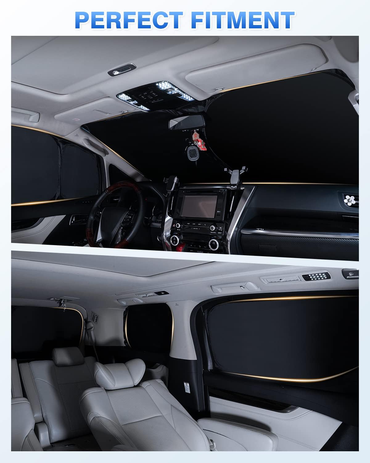 Windshield Sun Shade for 2018-2023 Volkswagen VW Tiguan Side Rear Window Shade Cover Sun Visor Shield Privacy Protection Keep Vehicle Cool Black 8PCS