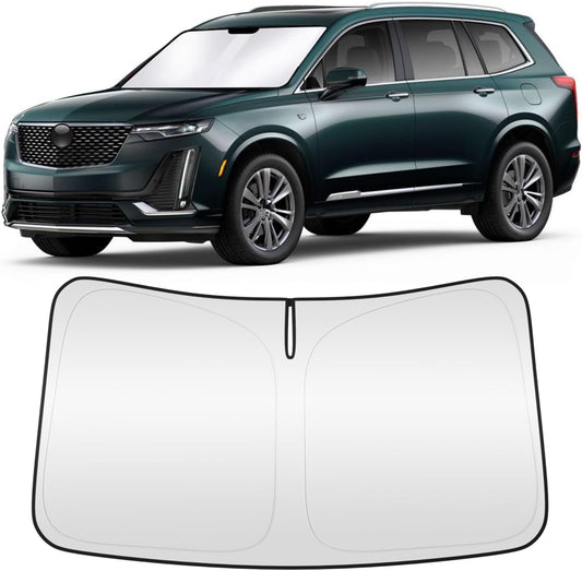 Windshield Sun Shade for for Cadillac XT6 2020-2025 4-Layer Front Window Shade Custom Sun Visor 240T Shade Blocks UV Keep Your Car Cooler