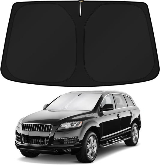 KUST Windshield Sun Shade for Audi Q7 Accessories 2007-2015 Window Shade Sun Visor Protector Foldable Blocks UV Rays Keep Your Car Cooler