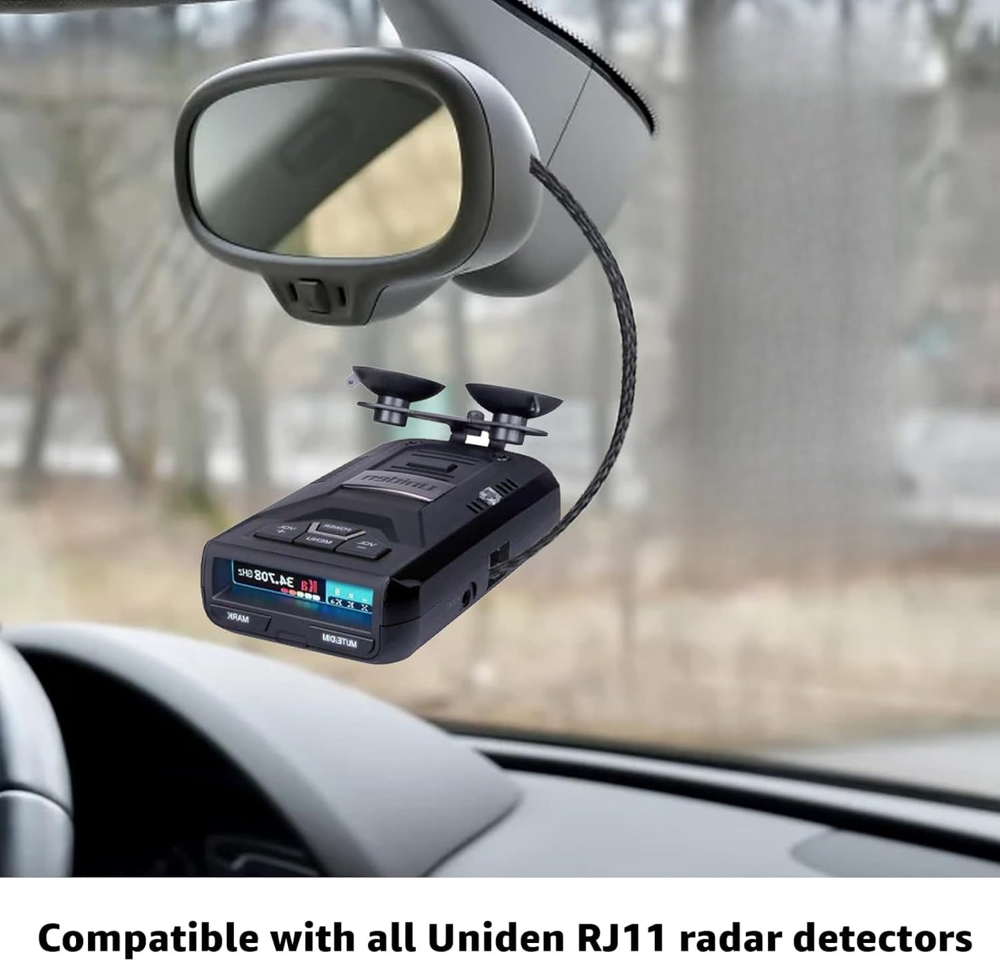 RJ11 Power Cord Compatible with Uniden Radar Mirror Wire Detectors,Model (3005201U) Fits R1 R3 R4 R7 R8 (1)