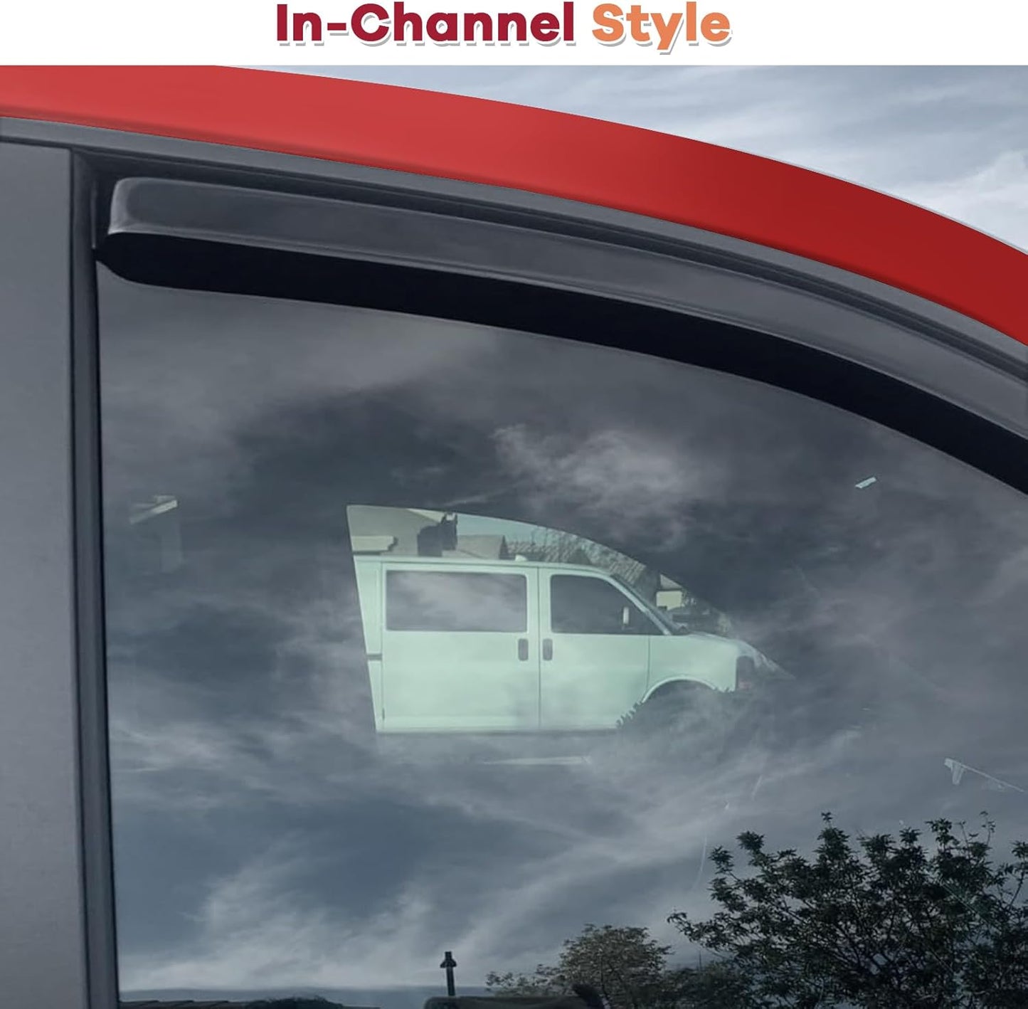 in Channel Rain Guards Fit for 2017-2025 Subaru Impreza Hatchback, Crosstrek 2018 2019 2020 2021 2022 2023, Durable Window Visors, Smoke Wind Deflectors Vent Shades Shield-4PCS