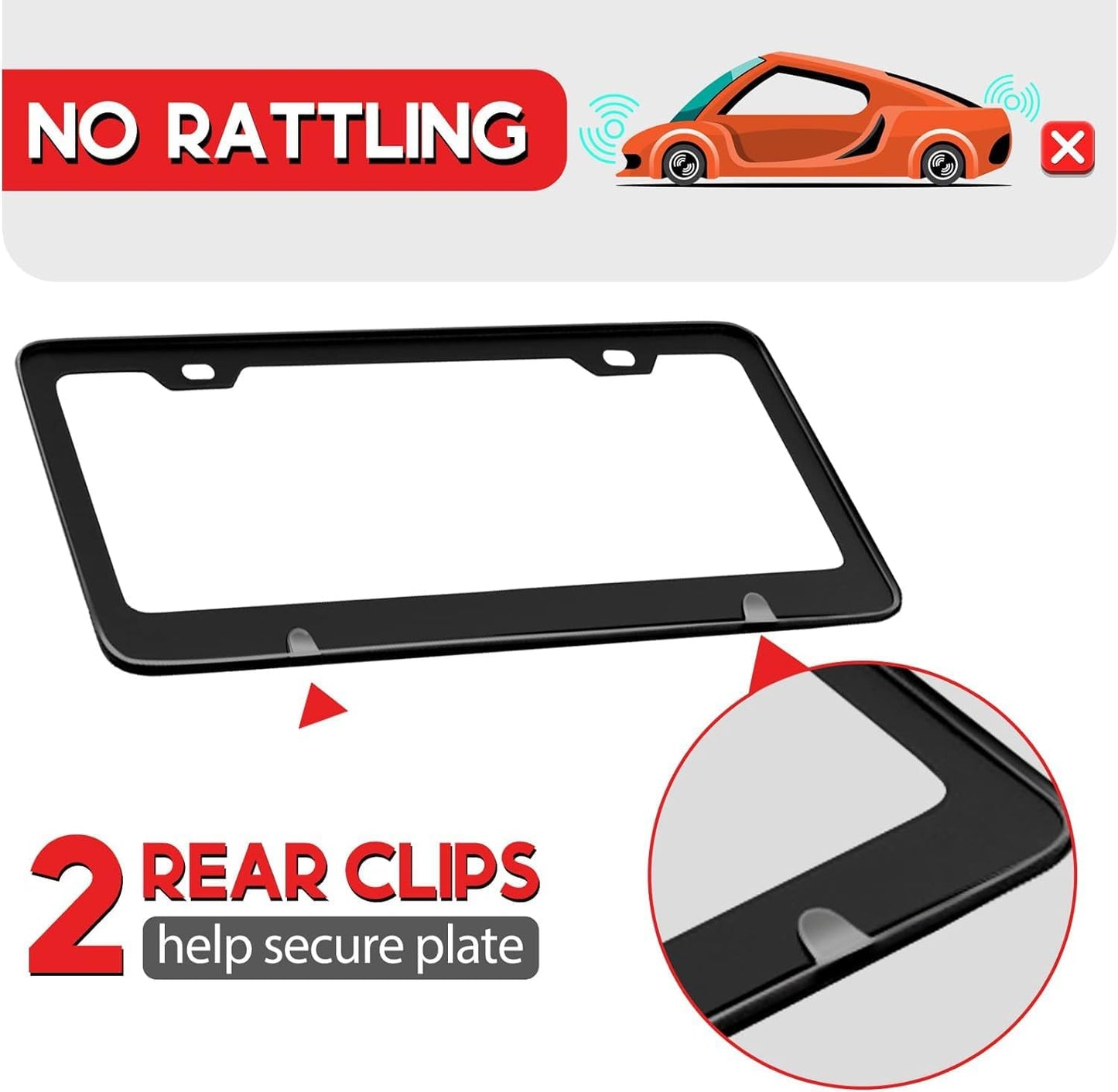 License Plate Frame for Bats and Spider Webs Stainless Steel License Plate Frames Holder Covers Rust-Proof Auto Parts Decoration with Screws License Plate Holder for Car Accessories 12x6 Inch