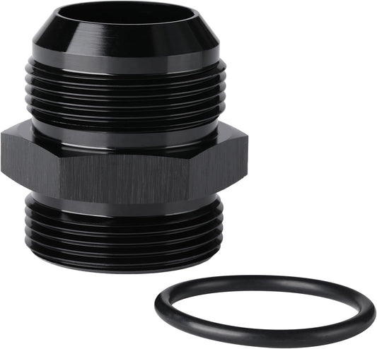 20AN Male Flare to 20AN ORB O-ring Boss Fuel Pump Rail Adapter Fitting Aluminum Black