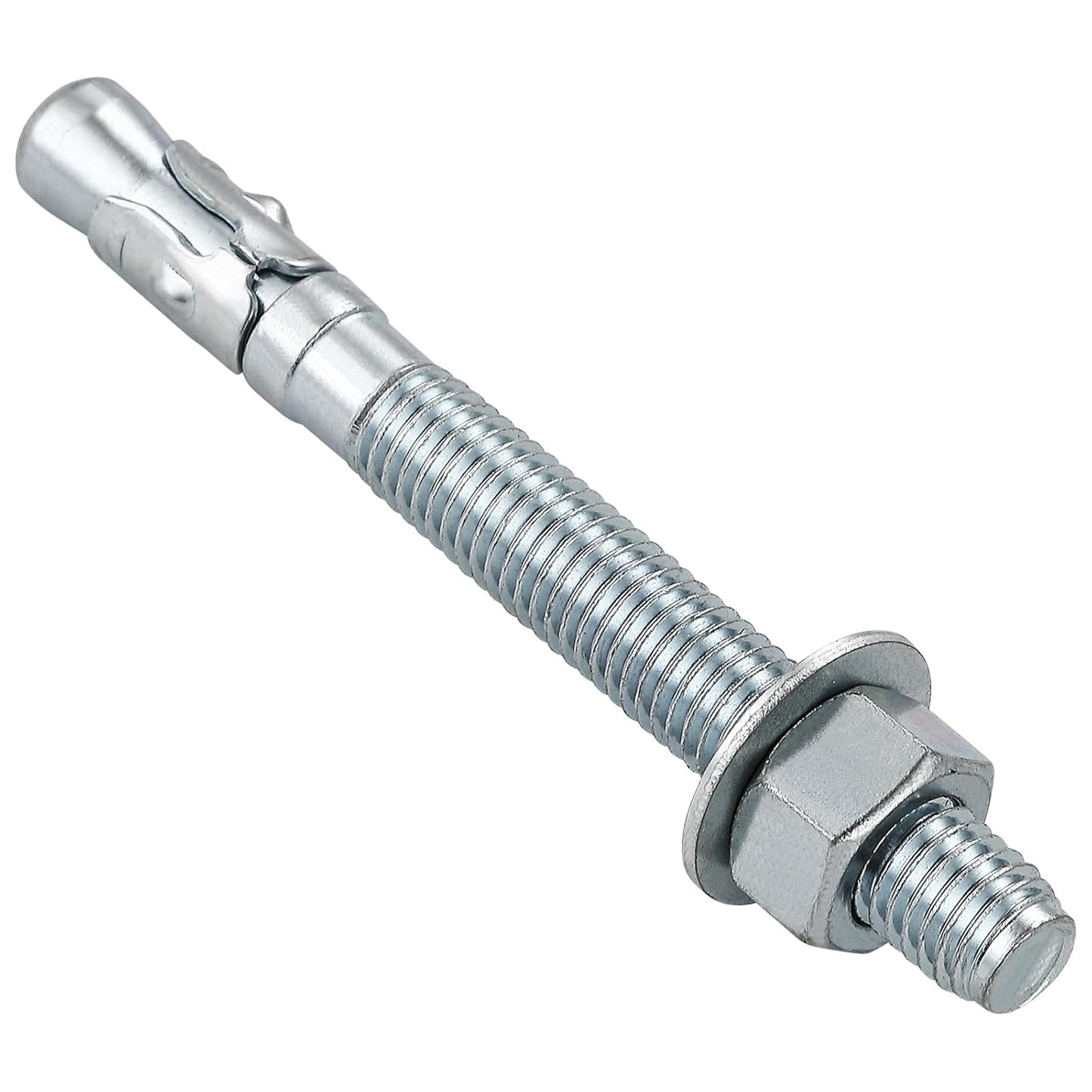 3/8x4 50Pcs Inch Standard Fasteners for Heavy-Duty Zinc Wedge Anchors for Cement and Concrete