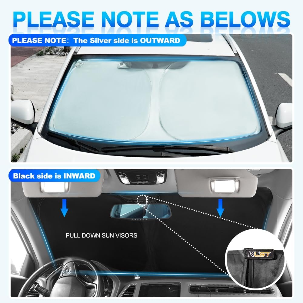 KUST Windshield Sun Shade for 2010-2014 Subaru Outback Wagon Custom Fit Sunshade Sun Visor Protector Foldable Blocks UV Rays Keep Your Car Cooler