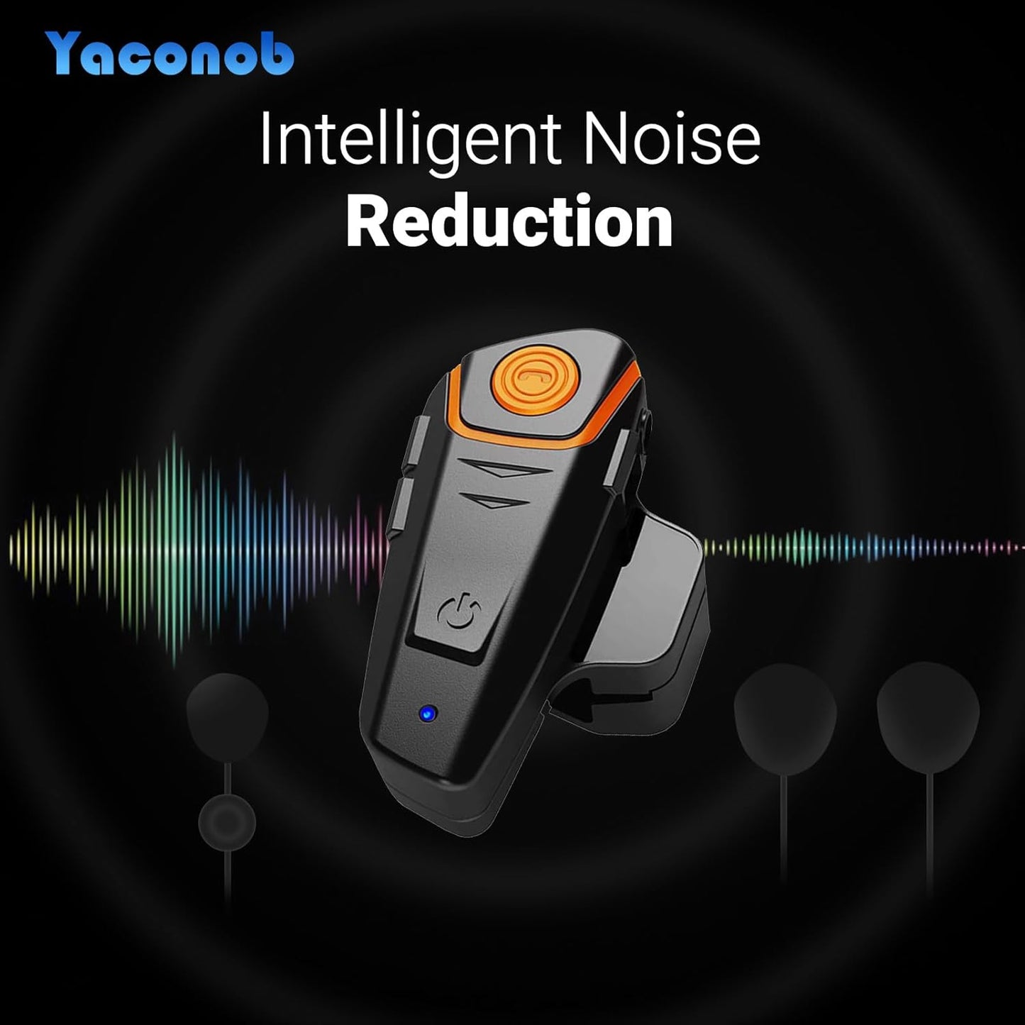 Helmet Bluetooth Headset Bt-S2ns, 1000m Helmet Communication System, Connect Up to 3 People 2 People Talk at The Same Time（1pack）