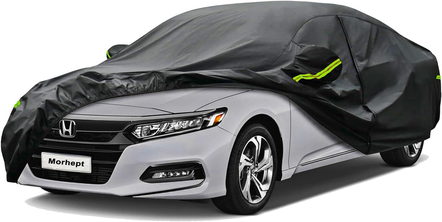 Car Cover Custom Fit for Honda Accord, Waterproof All Weather Full Exterior Cover Rain Snow UV Protection Cover with Door Zipper