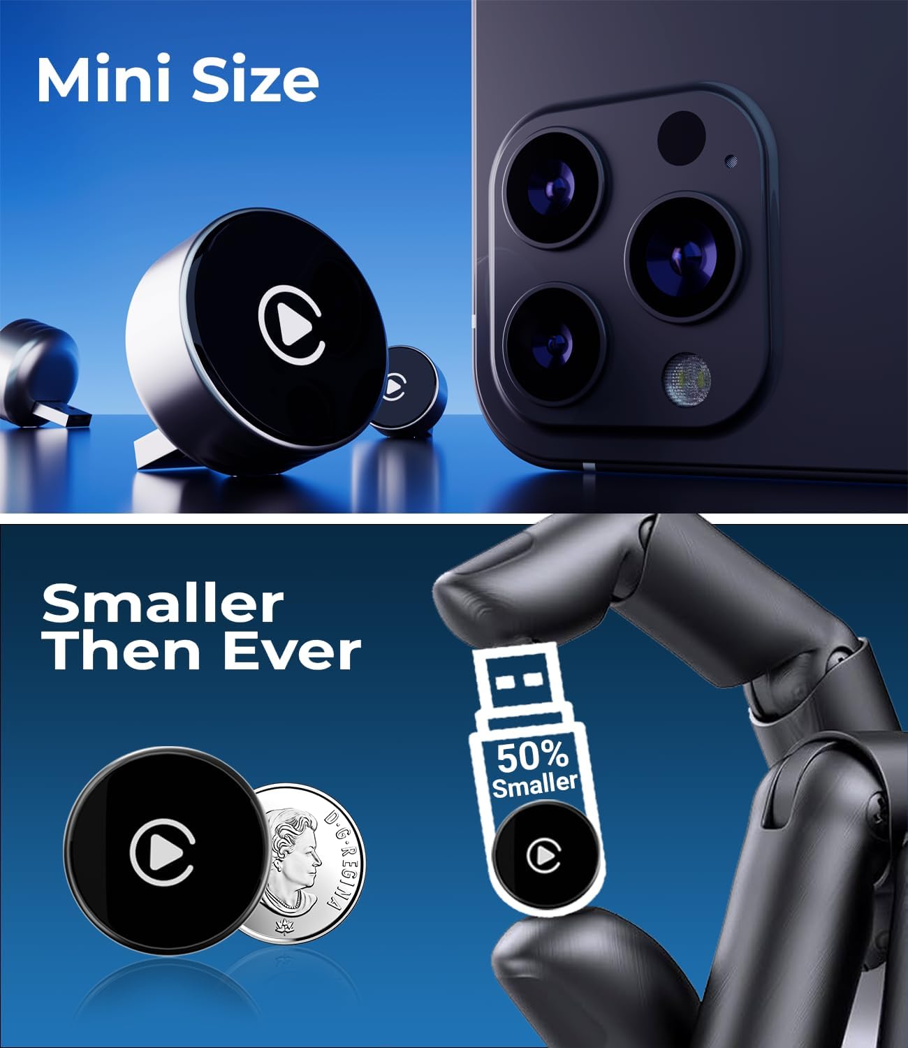 Wireless CarPlay Adapter 2025 Upgrade Wired CarPlay to Wireless, Mini USB Design for Cars with Built-in Wired Apple CarPlay Plug and Play Easy Use Fast Stable Connection Car Play for iPhone