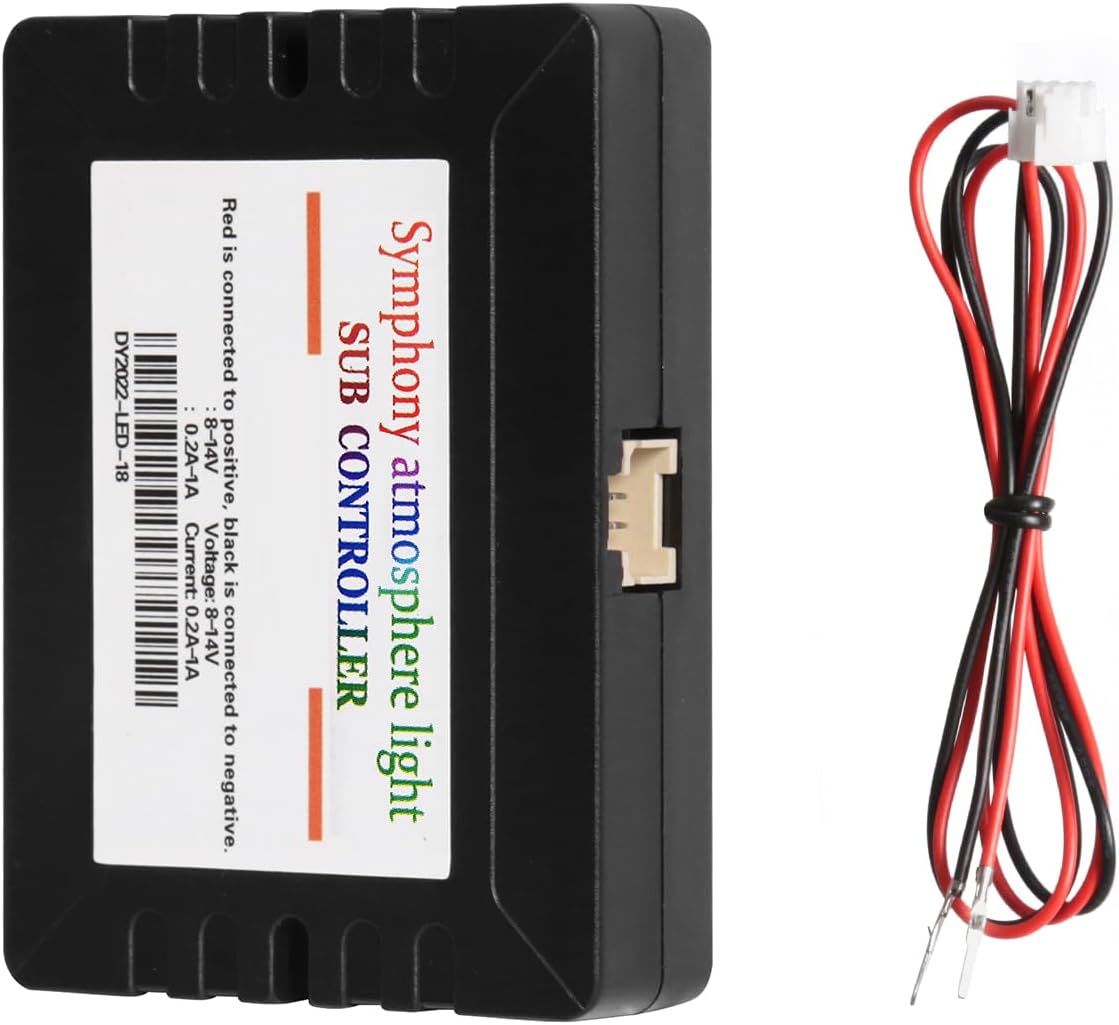 Dreamcolor Acrylic Interior Car LED Strip Light Sub-Control Module, which fit for Dreamcolor Main Controller Connects kit (not Including), Not fit dreamcolor 5 in 1(Single Controller)