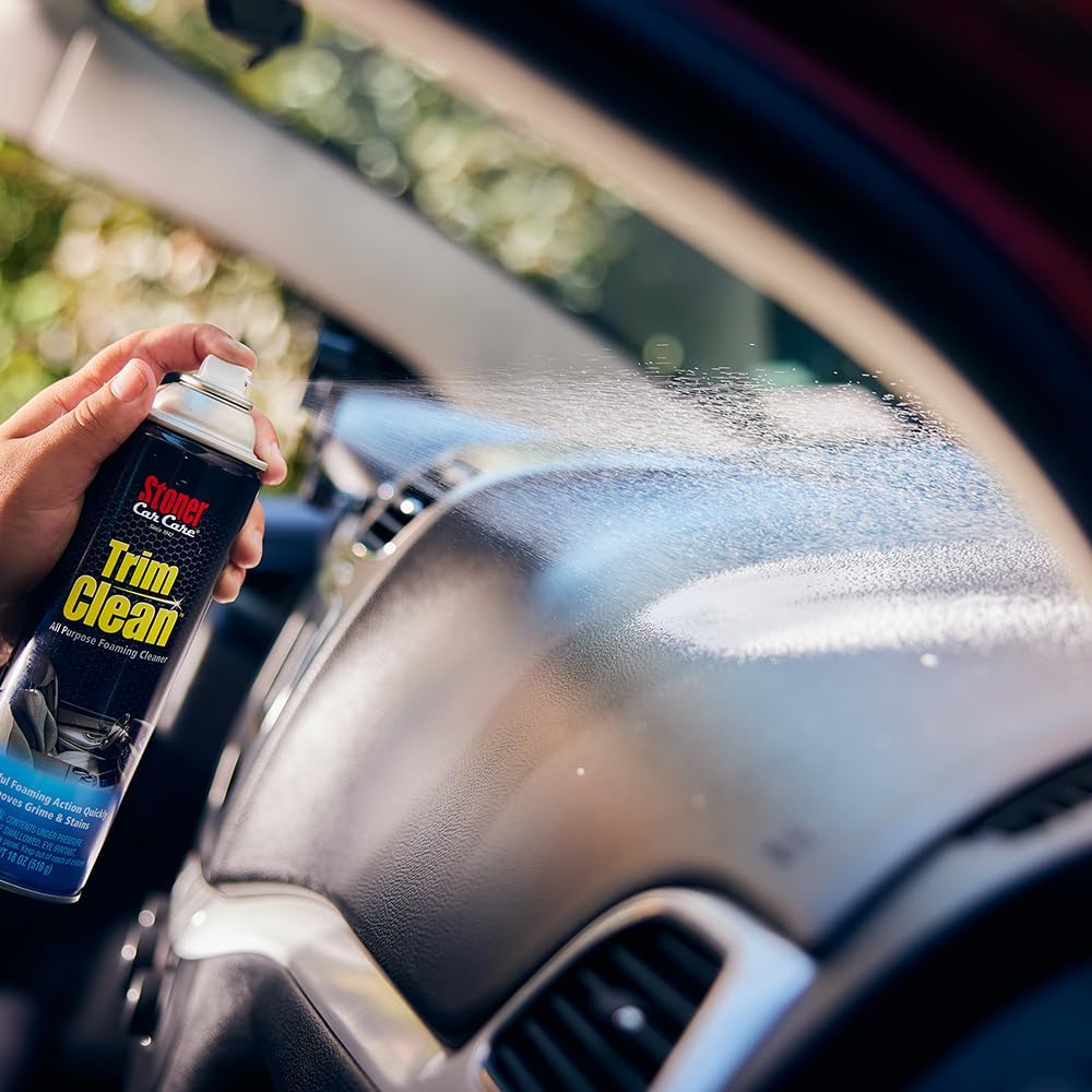 Stoner Car Care 91134–3PK Trim Clean All-Purpose Fast Acting Powerful Foaming Cleaner Quickly Removes Grime and Stains From Trim, Consoles, and More To Restore Automotive Interiors, 18 Oz, Pack of 3