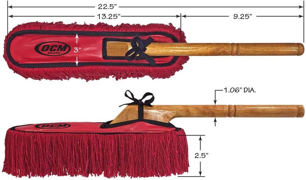 Classic Car Duster with Solid Wood Handle Includes Storage Case - Popular Detailers Choice