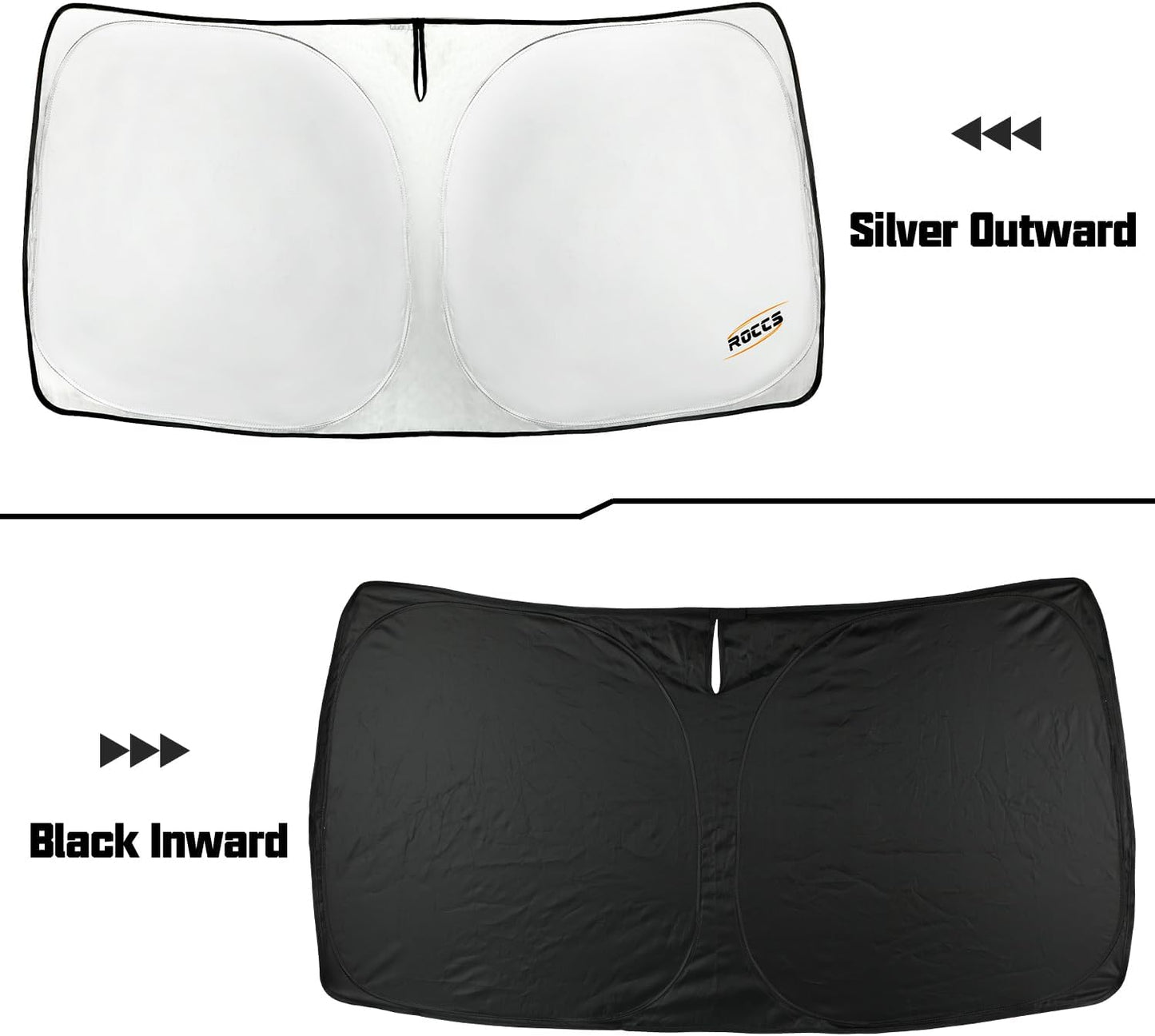 ROCCS Windshield Sun Shade fit for Toyota 4Runner 2010-2023 2024 2025,Foldable Front Window Sunshade Sun Visor Protector Blocks UV Rays Keep Your Car Cooler