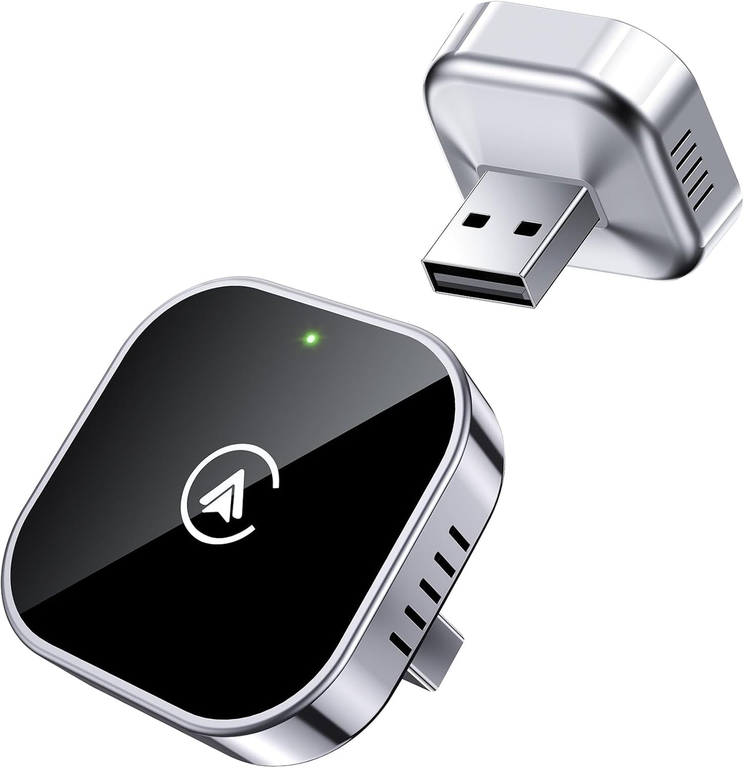 Teeran 2 in 1 Wireless CarPlay and Android Auto Adapter, Easy Setup Plug and Play, Fast Seamless Use Supports 1000+ Car's with Built-in Wired Car Play/Android Auto, Compact Sleek Design Car Adapter