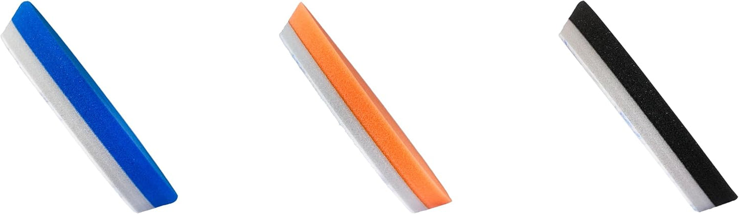 Lake Country 5.5" HDO Foam Polishing Pad Kit (3-Pack) – Premium Heavy Duty Orbital Pads with Tapered Edge – Dense Foam Pads for Car Polishing and Buffing