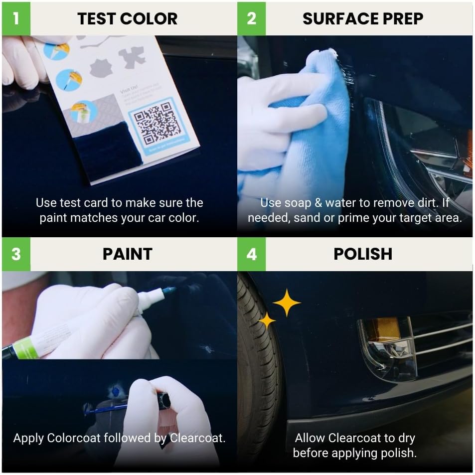 TouchUpDirect 8R5 Blue Mirage Metallic Compatible with Toyota Exact Match Touch Up Paint Combo - Essential Kit