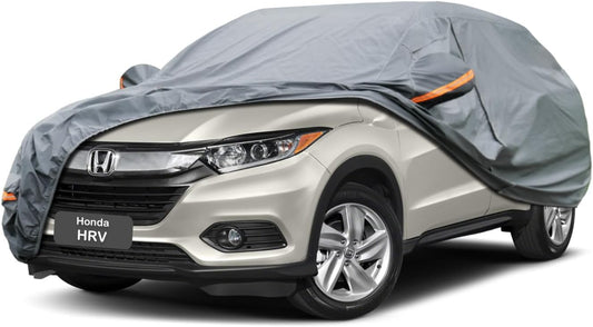 Premium Car Cover Custom Fit Honda HRV HR-V (1998-2025), 16 Layers Heavy Duty Car Cover Waterproof All Weather with Zipper Door for Sun Rain Snow Dust Uv Protection